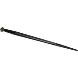 Krautuvo dantis, tiesus, dvigubas T formos profilis 42x1400mm, smailus galas su M28x1,5mm veržle, juodas, Battista Porteri FT19