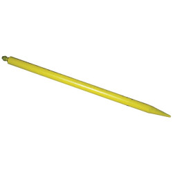 Krautuvo dantis, tiesus, apvalus, 50,8x1372 mm, smailus galas su veržle, geltonas FT3271