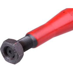 Krautuvo dantis, tiesus, kvadratinis, 37x800mm, smailus galas su M20x1,5mm veržle, raudonas, Battista Porteri FT12