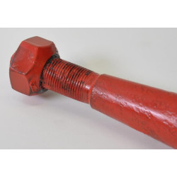 Krautuvo pirštas, tiesus, kvadratinis, 36x1250mm, suplotas galas su M20x1,5mm veržle, raudonas, Kverneland KK221157