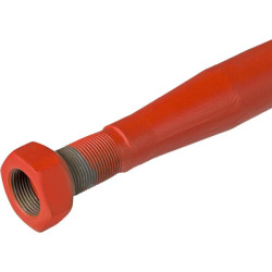 Krautuvo dantis, tiesus, kvadratinis, 45x1100mm, smailus galas su M30x2mm veržle, raudonas, Kverneland KK241166A