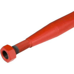 Krautuvo pirštas, tiesus, kvadratinis, 36x1000mm, smailus galas su M20x1,5mm veržle, raudonas, Kverneland KK221155