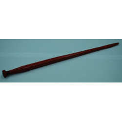 Krautuvo pirštas, tiesus, kvadratinis, 45x1100mm, suplotas galas su M30x2mm veržle, raudonas, Kverneland KK241165