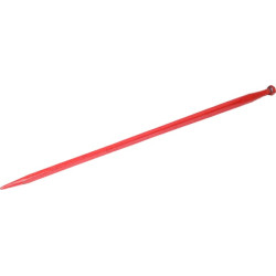 Krautuvo pirštas, tiesus, kvadratinis, 45x1400mm, smailus galas su M30x2mm veržle, raudonas, Kverneland KK241163A