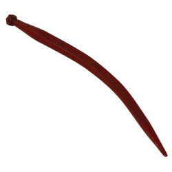 Krautuvo dantis, lenktas, dvigubas T formos profilis 37x680mm, smailus galas su M22x1,5mm veržle, juodas, Battista Porteri FT68