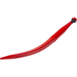 Krautuvo dantis, lenktas, kvadratinis, 36x680 mm, smailus galas su M20x1,5 mm veržle, raudonas, gopart FT42GP