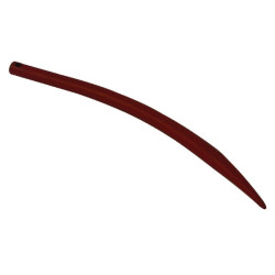 Krautuvo dantis, lenktas, apvalus, 28x600mm, smailus galas su Ø12,5 ritininiu kaiščiu, raudonas, SHW FT41