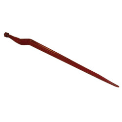 Siloso dantys, alkūniniai: 60 mm dviguba T formos sekcija 37x810 mm, suplotas galas su M22x1,5 mm veržle, raudoni, Battista Port