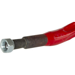 Siloso dantys, alkūniniai: 45 mm dvigubas T formos profilis, 36x810 mm, smailus galas su M22x1,5 mm veržle, raudoni, Trioliet-Mu