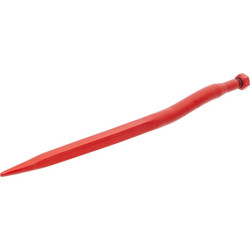 Siloso dantys, alkūniniai: 38 mm kvadratinis skerspjūvis 40x840 mm, smailus galas su M27x1,5 mm veržle, raudoni 23201502Z