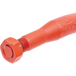 Siloso dantys, alkūniniai: 38 mm kvadratinis skerspjūvis 40x840 mm, smailus galas su M27x1,5 mm veržle, raudoni 23201502Z