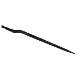 Siloso dantys, alkūniniai: 45 mm dvigubas T formos profilis, 36x880 mm, smailus galas su M22x1,5 mm veržle, juodi, Trioliet-Mull