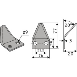 Paprastas 20 sekcijų 80 mm Marmix FM13144