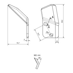 Pašarų vežimėlio peilis RH 631189