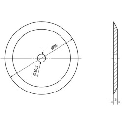 Pjovimo diskas Ø95x5mm Ø10,5 16800020N