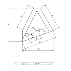 Pašarų vežimėlio peilis LH 634675