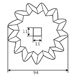 Diskinio tiektuvo vežimėlio peilis M94 Dia X 5mm FM28121