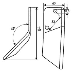 Pašarų vežimėlio peilis FM06191