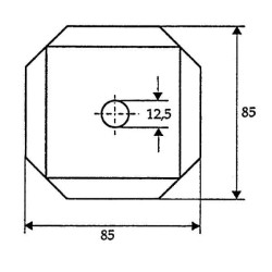 Kvadratinio pjovimo ašmenys 85 mm FM01102