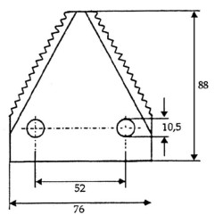 Pašarų vežimėlio peilis FM09169