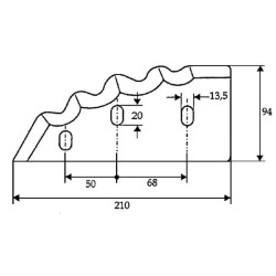 Pašarų vežimėlio peilis FM19118