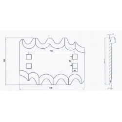 Pašarų vežimėlio peilis FM19115