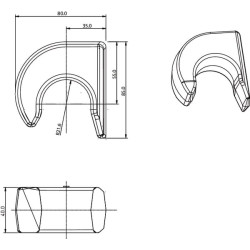 Kabliukas, laisvas 40 mm FT2110