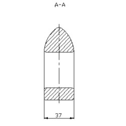 Profilinis kabliukas 40 mm M40 kaiščiui FT2015