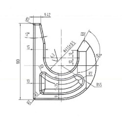 Kaltinis kablis 40 mm M40 kaiščiui FT2010
