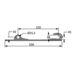 Kabliukų komplektas su tiesia plokštele FT2006