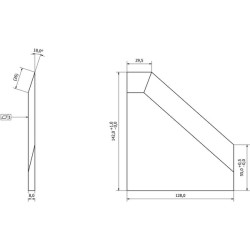 Kairysis siloso pjovimo peilis, 142x128x55 304610089L