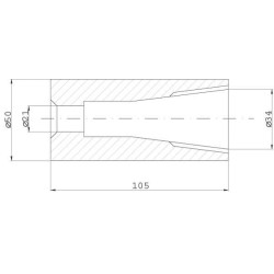 Kūginė įvorė dantims FT1008