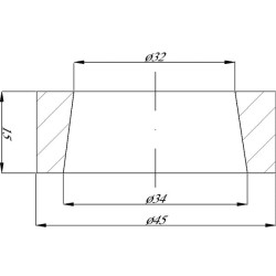 Kūginė įvorė dantims FT1004