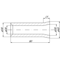 Kūginė įvorė dantims FT1009