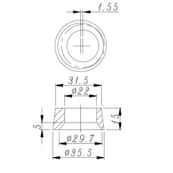 Mullos M22 frt ldr krūmas FT0222