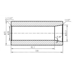 Krautuvo virbalo tvirtinimo įvorė, L-110, išor. 51, vid. 28,5 519311051M1