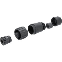 Kabelio lizdas, 7 kontaktų, lituojamas variantas WESC01630D