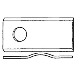 Šienapjovės peilis LH/RH 105x47x3mm anga Ø21mm Tinka Kverneland/Claas/PZ/Krone/Marangon/Massey Ferguson/Pöttinger/Taarup/Vicon 2