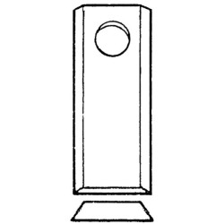 Vejapjovės peilis K/D 100x40x4mm, anga Ø21mm, tinka Massey Ferguson 25 vnt. pakuotėje 878104M2KR