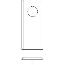 Vejapjovės peilis K/D 96x47x3mm, anga Ø21mm, tinka SIP 25 vnt. pakuotėje 152147607KR