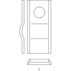 Vejapjovės peilis K/D 108x47x3mm, anga Ø21mm, tinka PZ/Marangon, 25 vnt. pakuotė VGCM120108KR