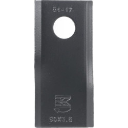 Vejapjovės peilis RH 95x45x3,5 mm, skylė Ø16,25 mm, tinka Kuhn/John Deere/New Holland, 25 vnt. pakuotėje, 56151310KR