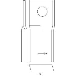 Vejapjovės peilis RH 110x48x4mm anga Ø19mm Tinka Kongskilde JF/Stoll 8113800032
