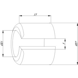 Spyruoklinė įvorė 15 mm 02991 Perfect BH4736