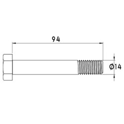 Šešiakampis varžtas M14x94 A50073500N