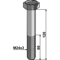 Šešiakampis varžtas M24x3x120/60 KM000275N