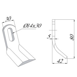Alkūninis spragilas 30x80mm Procomas CK4840