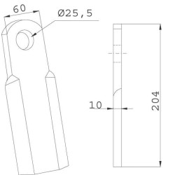 Ašmenys tiesūs 210 mm Maschio T40005141R