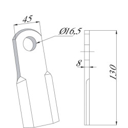 Ašmenys tiesūs 10 Maschio T21004050R