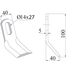 Alkūninis spragilas 40x100 Rousseau CK5210
